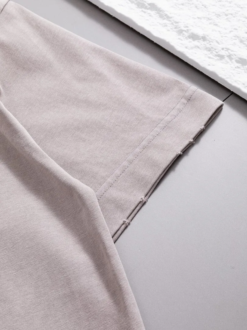 P100✨🔥 [balenciaga] 2026FW short-sleeved T-shirt Premium 26s double yarn 300g fabric, washed with Ma Liang distressed process Color: washed black, washed white, washed Khaki Size: S M L XL 2XL